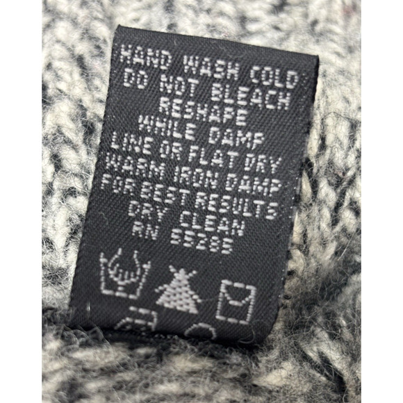 Vintage Express Knit Turtleneck Sweater Womens Small Marbled Gray Merino Wool - Picture 11 of 13